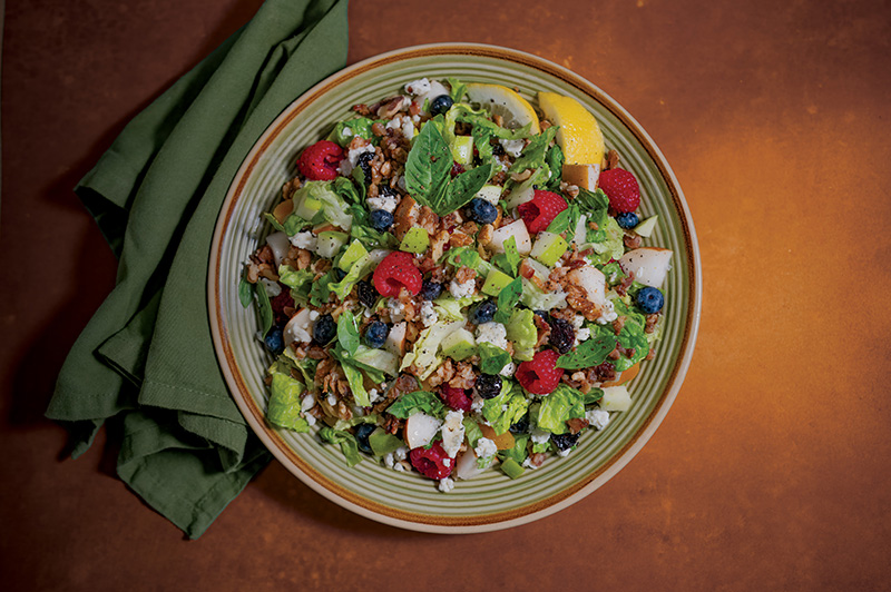 Autumn Chopped Salad with Apple Cider Dressing