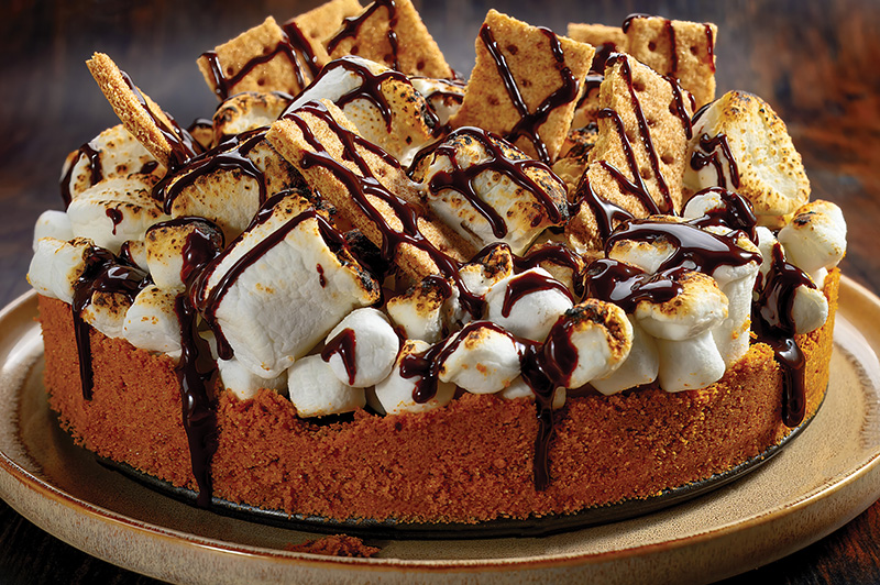 S’mores Tart on a plate