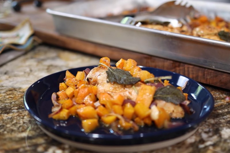 Abby J - Fall Pumpkin Sheet Pan Chicken