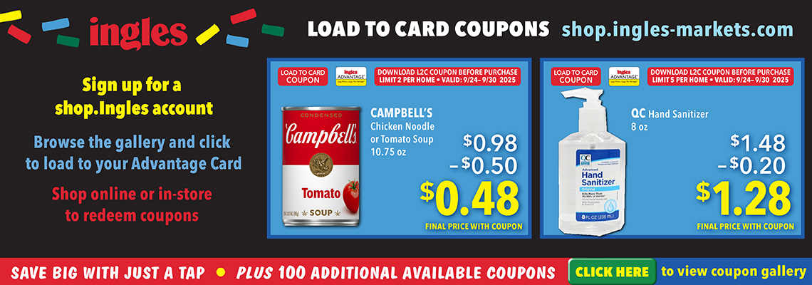 Ingles Load to Card Coupons. Campbell